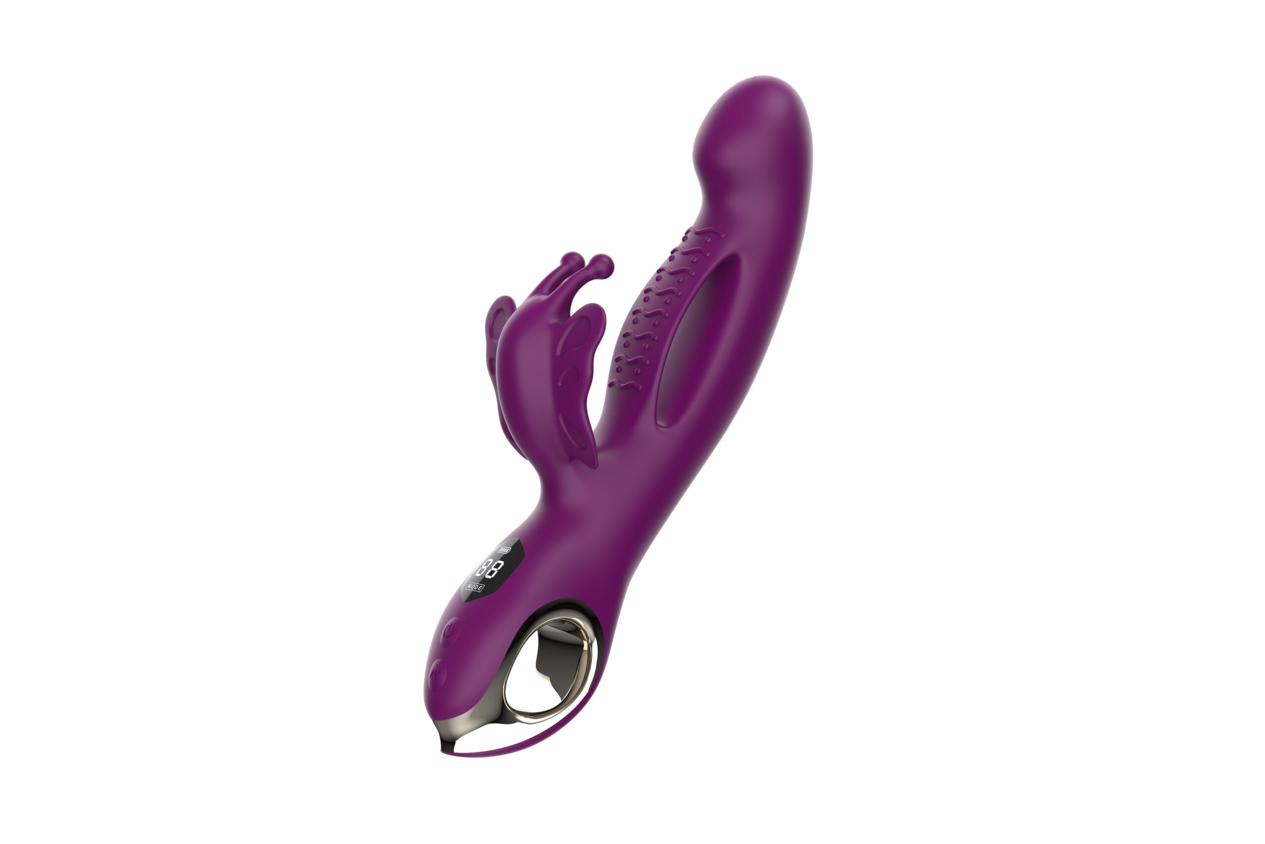 Butterfly Wand: 3-in-1 Classic Vibrator with Soft Bunny Ears, Realistic Dildo & G-Spot Curve | 10 Vibration Modes, Multiple Charging Methods, 2-in-1 Dual Stimulation Design | Perfect Size for All Your Needs